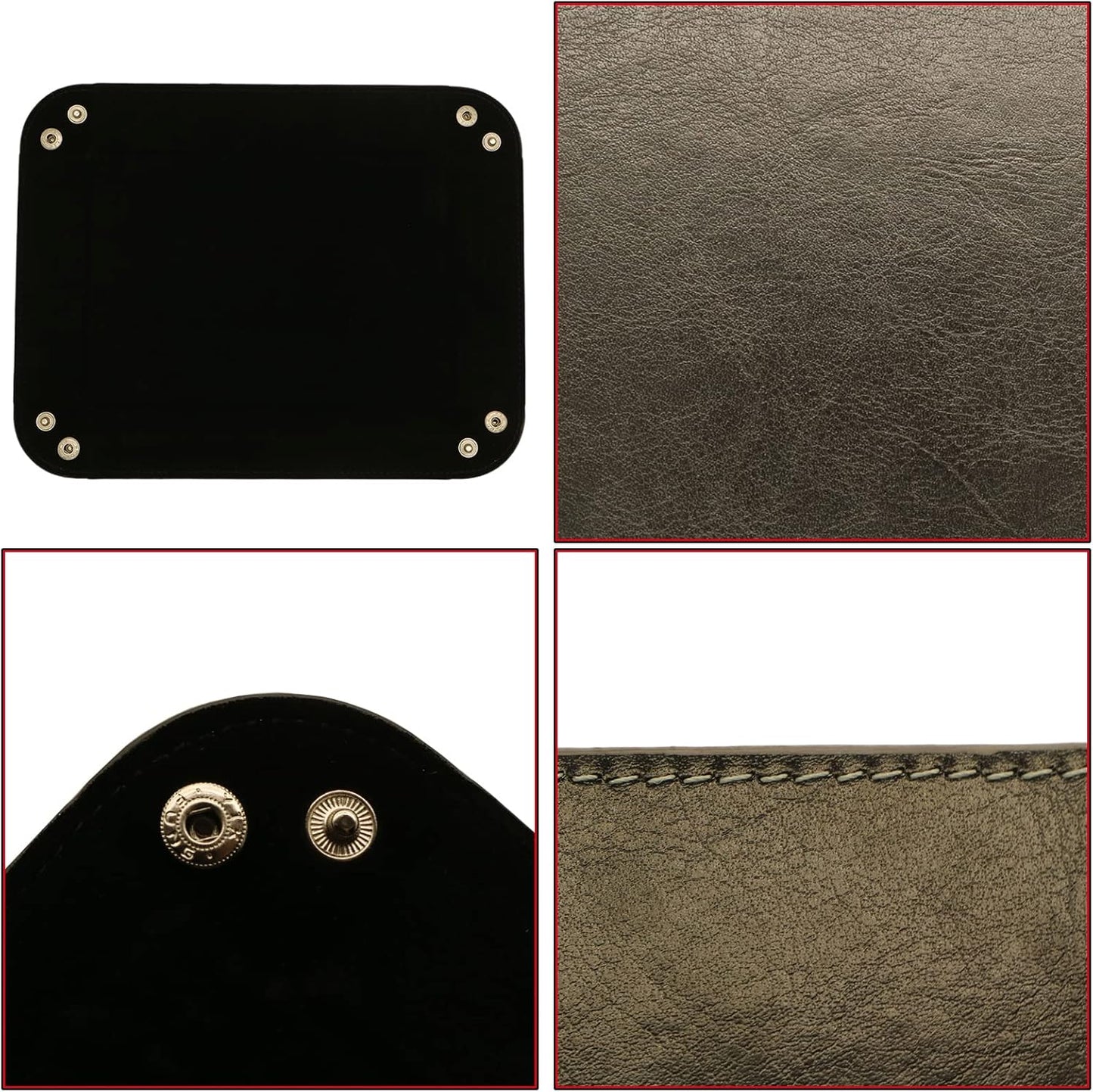 Valet Organizer - Catchall Tray for Jewelry, Wallets, Watches, Keys, Coins, Phones, Glasses - Perfect for Nightstand, Desk, Entryway