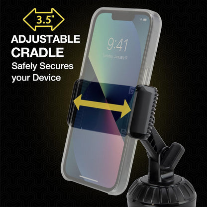 Scosche SUFMPS-SP Universal Cell Phone Stand and Holder with Non-Slip Cradle, Foldable, Adjustable Non-Magnetic Mount for Home Office Desk or Travel Compatible with iPhone, Tablet and All Devices