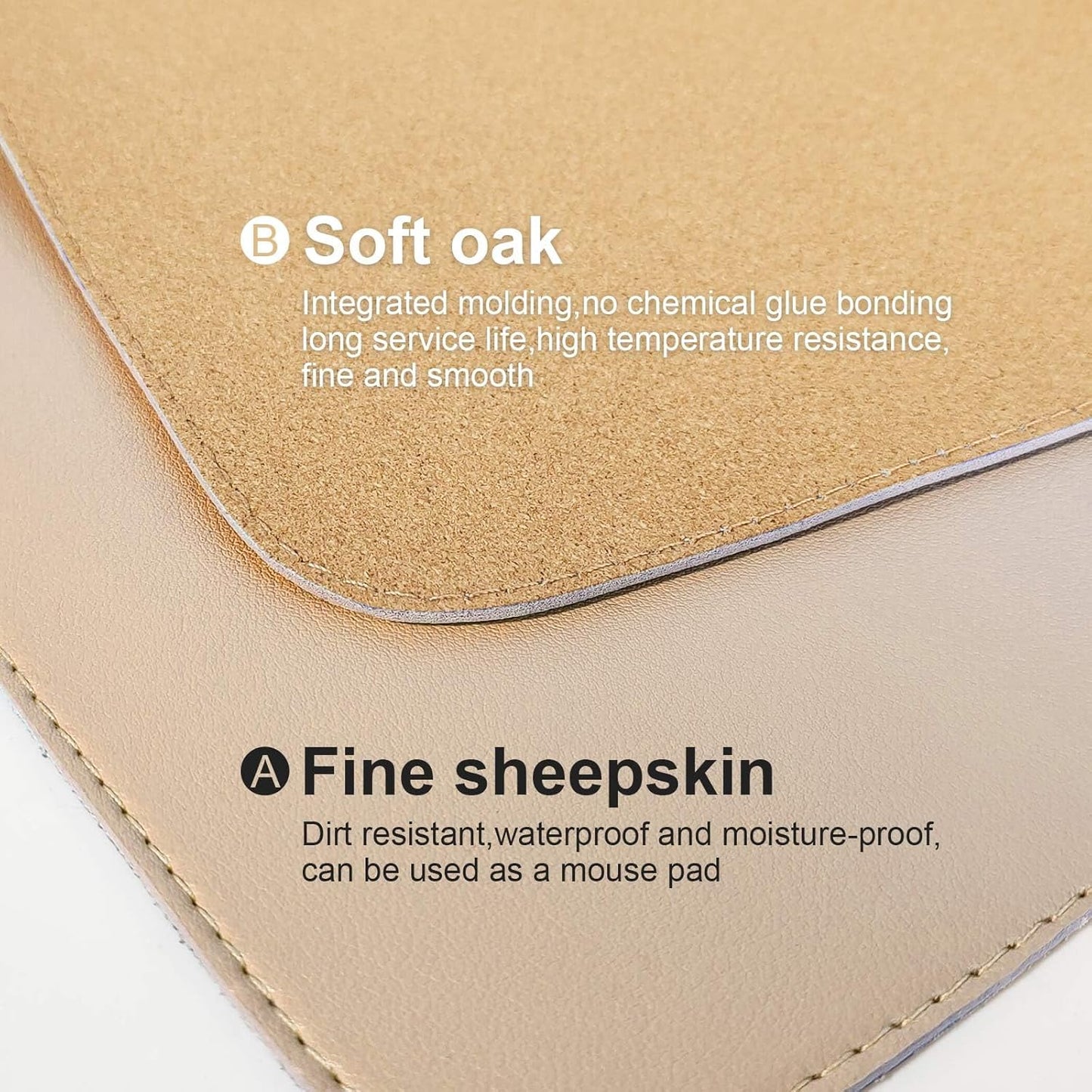 DAWNTREES Dual Sided Desk Mat,Leather Desk Pad,Cork Desk Mat Protector,with PU Leather Valet Tray Organizer,Large Mouse Pad,Desk Writing Pad for Office and Home(Dark Green 31.5"x15.8")
