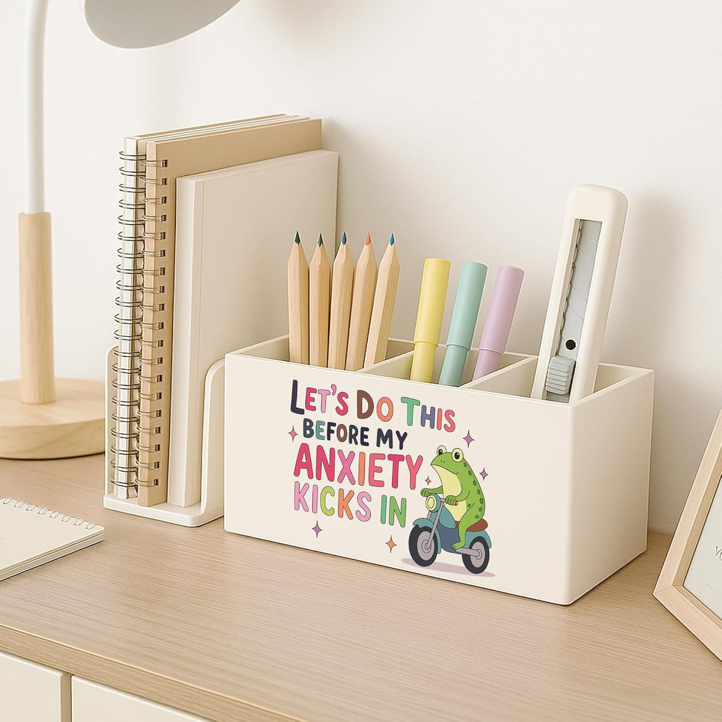 Boho Floral Mental Health Pen Holder for Desk, Special Education Classroom Must Haves, Inspirational Autism ADHD Awareness Pencil Holder for Classroom Therapy Office