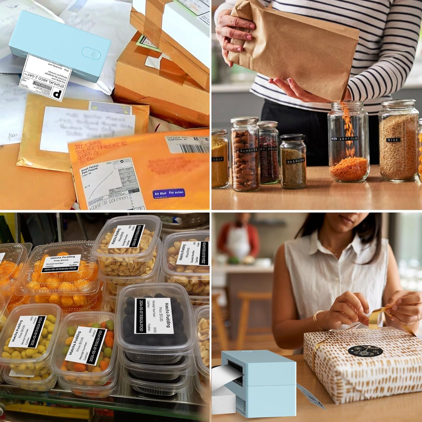 Nelko Bluetooth Thermal Shipping Label Printer, Wireless 4x6 Shipping Label Printer for Shipping Packages, Support Android, iPhone and Windows, Widely Used for Amazon, Shopify (Black)