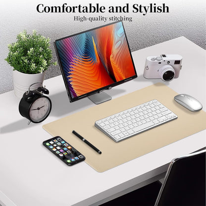 Green Desk Pad and Keyboard Wrist Rest, 3in1 Mousepad + Keyboard Wrist Rest+Mouse Wrist Rest for Home Office Table Computer Cover. (31.5×15.7,Green)