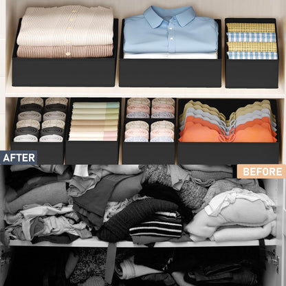 DIMJ Drawer Organizer Clothes - 20 Pack Closet Drawer Organizer Bins for Baby Clothes Storage, Fabric Dresser Organizer for Nursery Bedroom, Foldable Small Drawer Dividers for Underwear Socks