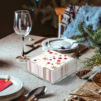 Transparent Acrylic Napkin Holder Clear Guest Paper Disposable Hand Towel Dispenser Tray Organizer For Table Home Kitchen Restaurant and Hotel Business