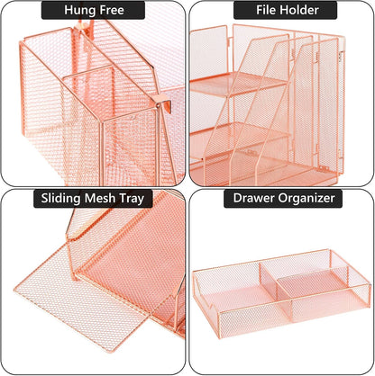 Topwey Pen Holder for Desk, 360 Rotating Pencil Holder, Cup Holder for Desk Office, Desk Organizers and Accessories in Black