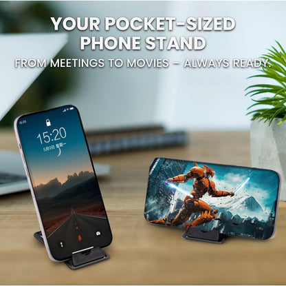 Foldable Phone Stand for Desk | Six Position Adjustable Folding Bracket for Cell Phone | Black Cellphone Holder for Desk & Smartphone Stand | Cellphone & Accessories for Men & Women