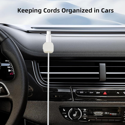 6Pcs Magnetic Cable Clips, Cable Management, Office Desk Accessories, Cord Organizer, Cable Smooth Adjustable,for Desk, Wall, Car, Motorcycle,Home Office, Phone Cable Management (Black)