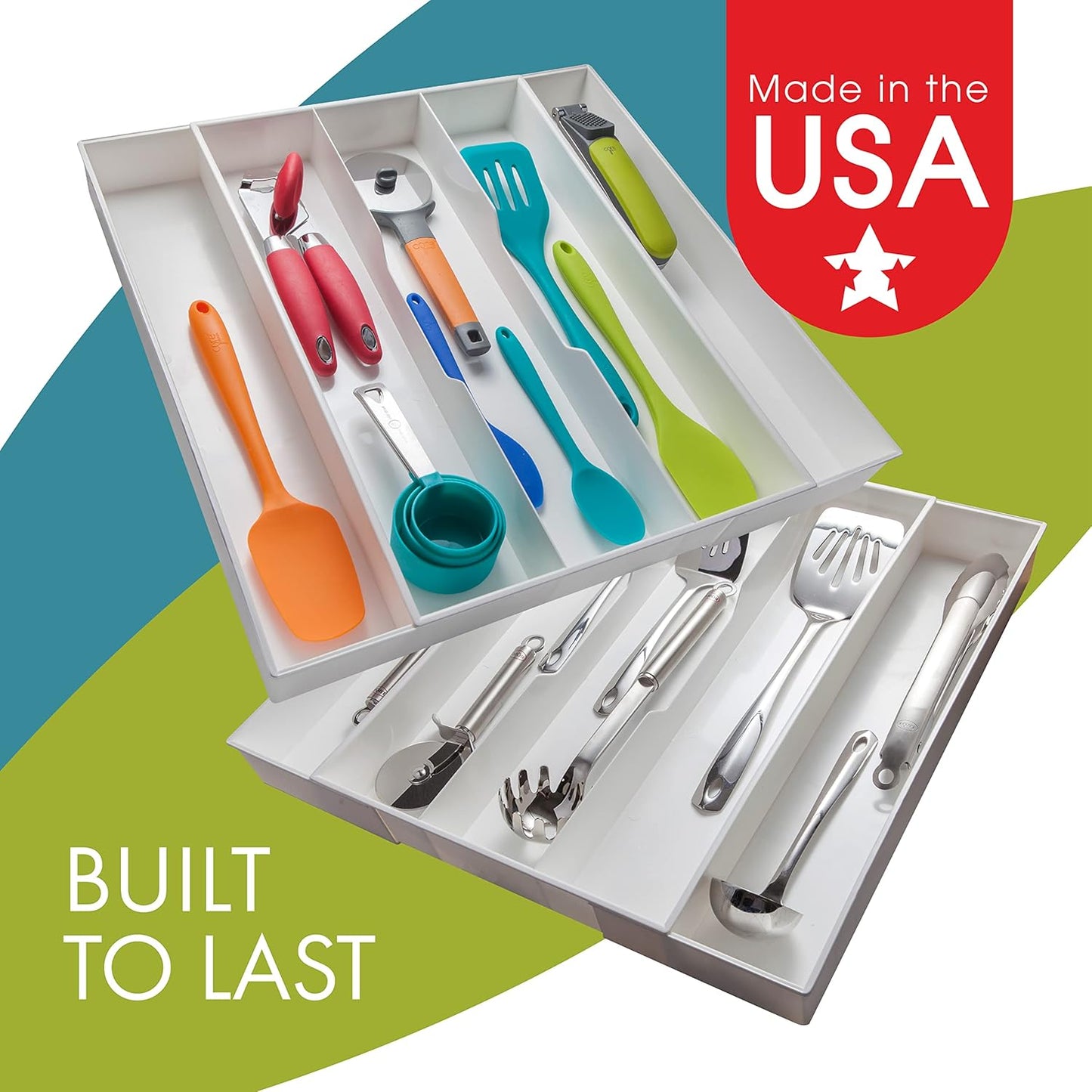 Dial Industries Expandable Silverware, Utensil and Cutlery Kitchen Drawer Organizer Tray