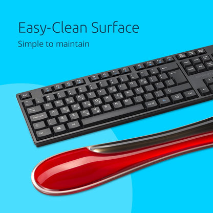 Kensington Slim Duo Gel Wrist Rest for Low Profile Keyboard, Wrist Pad for Keyboard, Ergonomic Wrist Pad for Computer, Non-Skid Computer Pad with Wrist Support, Blue K62441WW, 19" x 3.7"x 0.7”