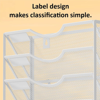 Kuntine.B Wall File Organizer Office Hanging Magazine Holder Wall File Organizer for Office Home (Black, 5 Tier)