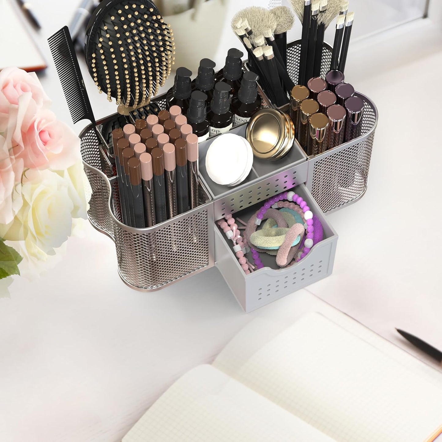Deco Brothers Desk Organizers Pen Holder Office Caddy Storage, Black