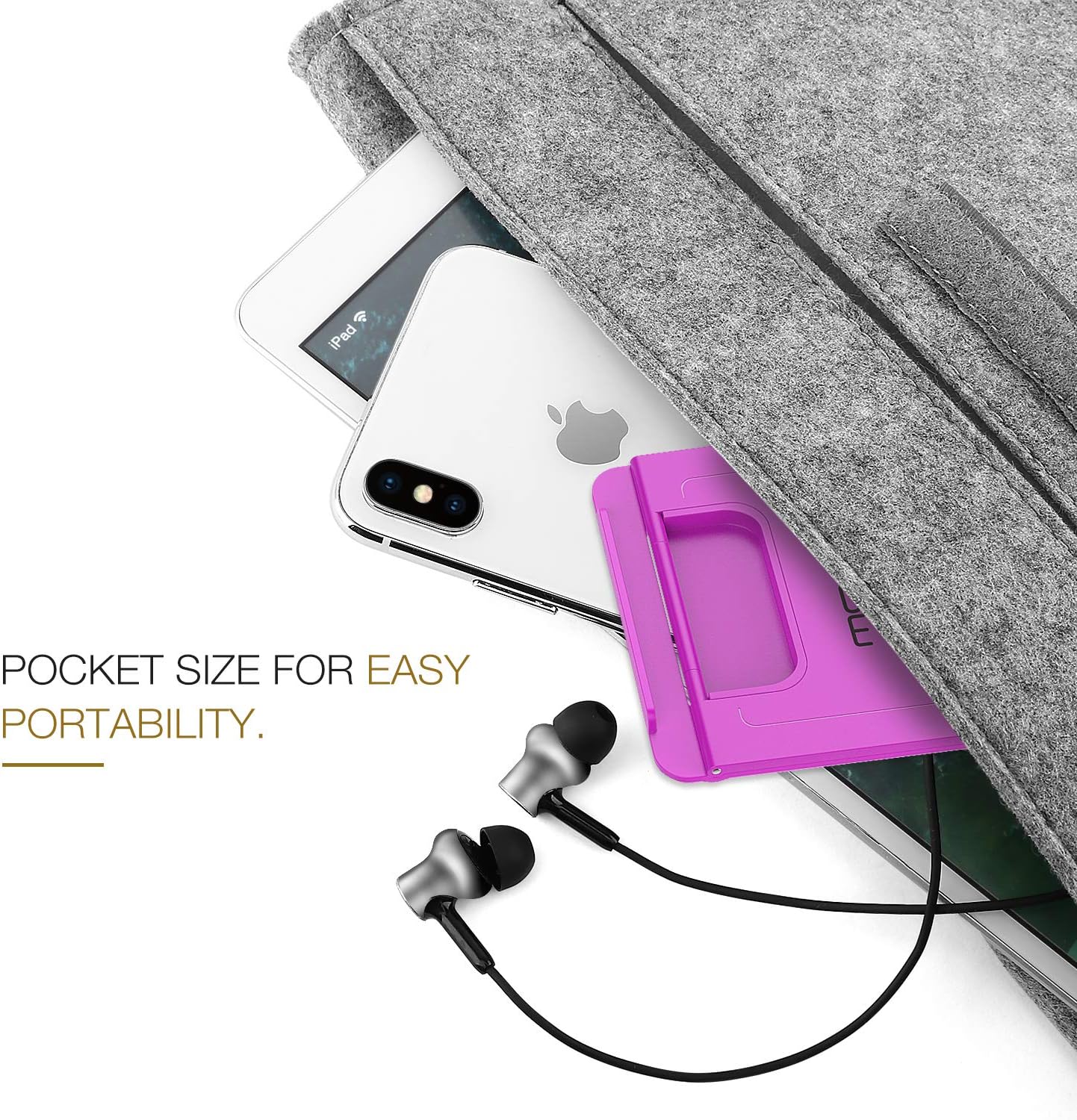 MoKo 2PCS Phone/Tablet Stand, Desktop Holder for 4-11" Device, Fit with iPhone 17/17 Air/17 Pro/17 Pro Max, iPhone 16/Pro/Pro Max/Plus, iPhone 15/Pro/Pro Max/Plus, iPhone 14/Pro/Pro Max/Plus