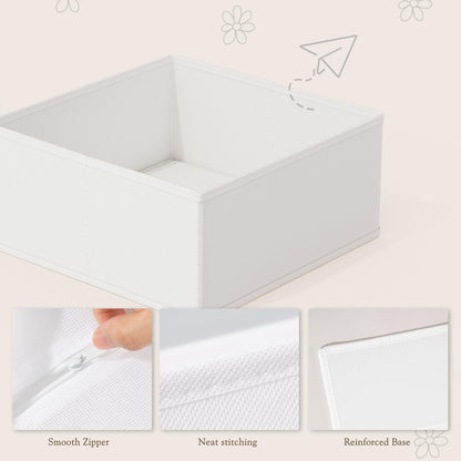 Criusia Drawer Organizer 18-Piece Set, Dresser Organizer for Baby Clothes, Foldable Closet Storage & Drawer Dividers for Underwear, Socks, Nursery (Beige)