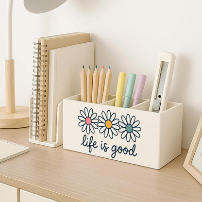 Boho Floral Mental Health Pen Holder for Desk, Special Education Classroom Must Haves, Inspirational Autism ADHD Awareness Pencil Holder for Classroom Therapy Office