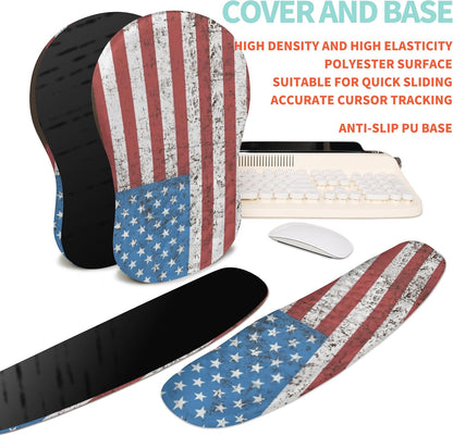 2-in-1 Ergonomic Set, Wave Rise Keyboard Wrist Rest and Massage Bulge Slope Mouse Pad Wrist Support, Cushion Memory Foam Integrated to Relieve Wrist Pain, Black