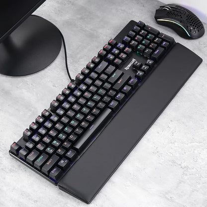 Redragon P035 Meteor S Computer Keyboard Wrist Rest Pad, Ergonomic Soft Memory Foam Wrist Support w/Anti-Slip Rubber Base, 60% 61 Keys Compact Size 11.38 x 2.87 in, 0.78 inch (20mm) Height, Black