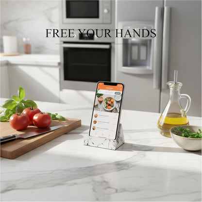 Concrete phone stand, desktop phone stand, multifunctional stand, compatible with iPhone 16/15/14/13/12 smartphones (Ink wash)
