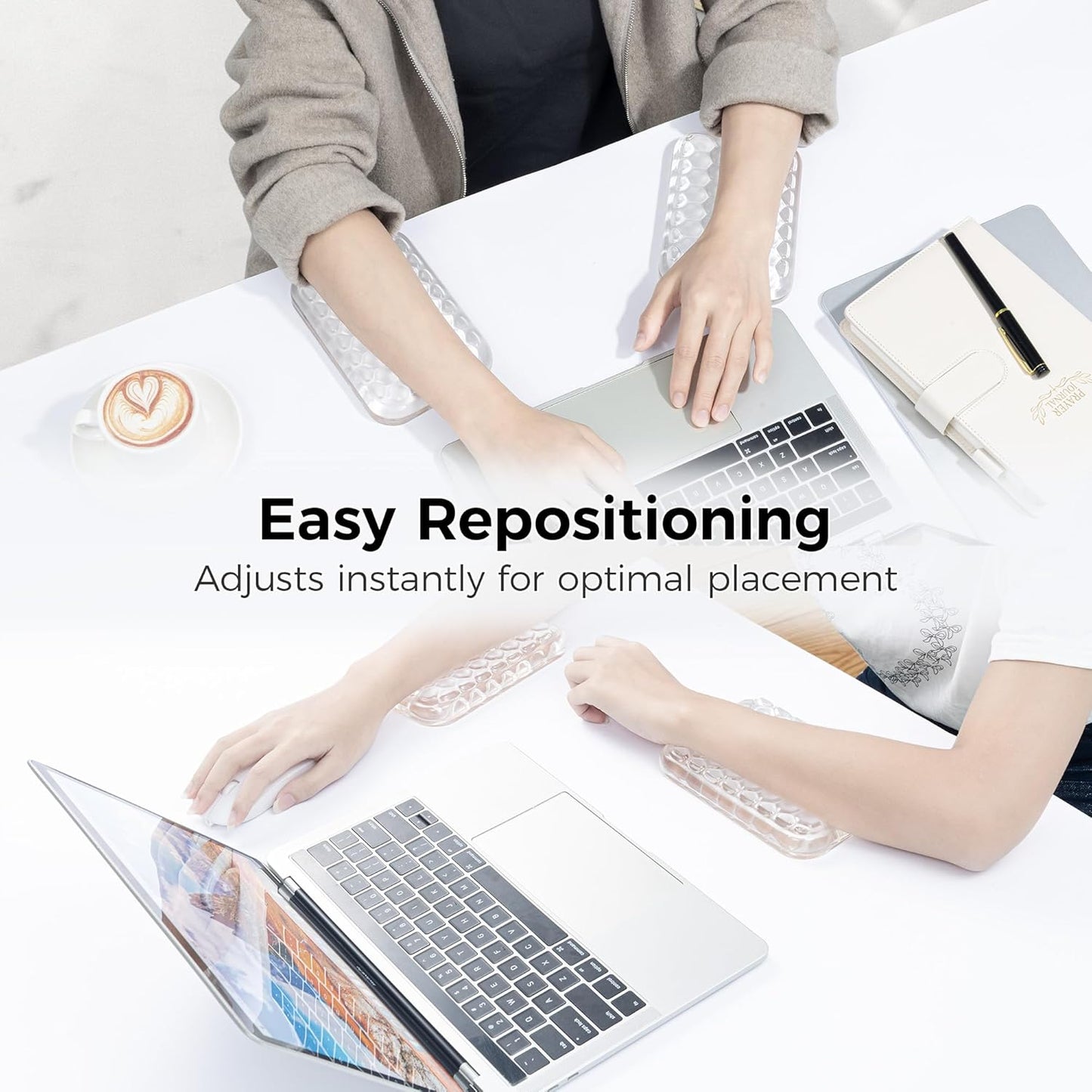 Ospelelf Ergonomic Elbow Pad, Gel Keyboard Wrist Rest Support for Office Desk Chair, Arm Wrist Pad for Typing Pain Relief, 1 Pack