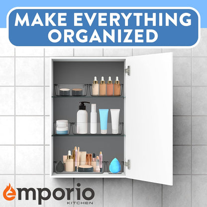 Emporio Kitchen Drawer Organizer Set - 37 Stackable Storage Trays for Makeup, Kitchen, and Office - Includes 3 9x6, 6 9x3, 14 6x3, 14 3x3 Bins