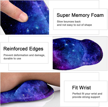 LATEEFAH Mouse Pad with Wrist Rest, 3-in-1 Gaming Mouse Pad, Keyboard Wrist Rest, Ergonomic Memory Foam Mousepad with Wrist Support for Computer Keyboard