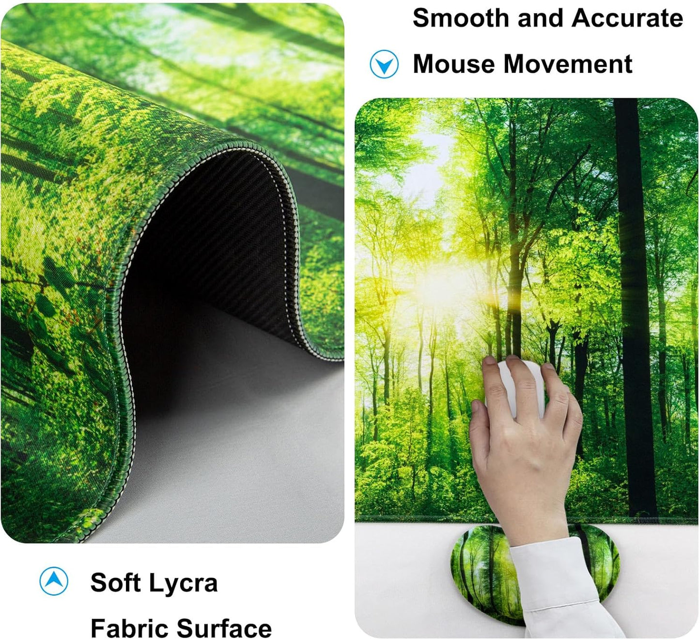 Keyboard Wrist Rest + Mouse Pad with Wrist Support + Desk Mat + Coaster 4 in 1 Set, XXL Large Gaming Mousepad Cute Ergonomic Mouse Pads for Desk Computer Laptop Office Decor-Beach