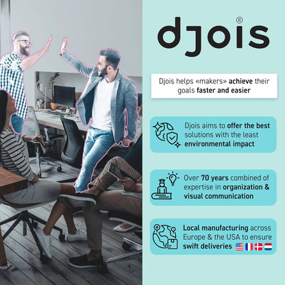 Tarifold DJOIS Desktop Reference & Display System - Durable Metal Base & Polypropylene - Letter-Size - 10 Double-Sided Pockets - 20 Sheet Capacity - Easy-Load - Made in France - Black