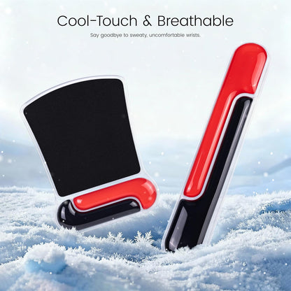 Ospelelf Mouse Pad with Wrist Rest and Ergonomic Gel Keyboard Hand Wrist, Support for Typing Gaming, Relieve Wrist Pain, Cool & Easy to Clean, for Office, Programmer, Home Computer Use, Pink