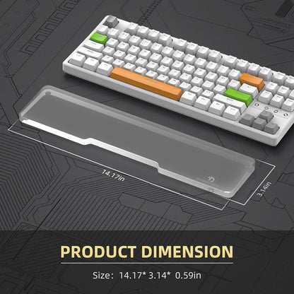 SELORSS Acrylic Keyboard Wrist Rest 98-Key Mechanical Keyboards Ergonomic Palm Rest for Computer Keyboard,Anti-Slip Base,Wrist Pad for Laptop,Office & Home-Easy Typing
