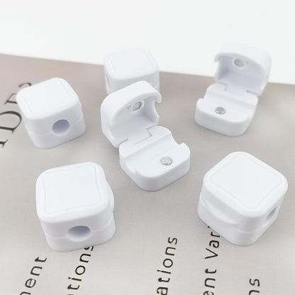 Quacc 6 PCS Magnetic Cable Clips Cord Organizer Holder Clips Desktop Cable Management for Home Desk Nightstand Car Wall - White