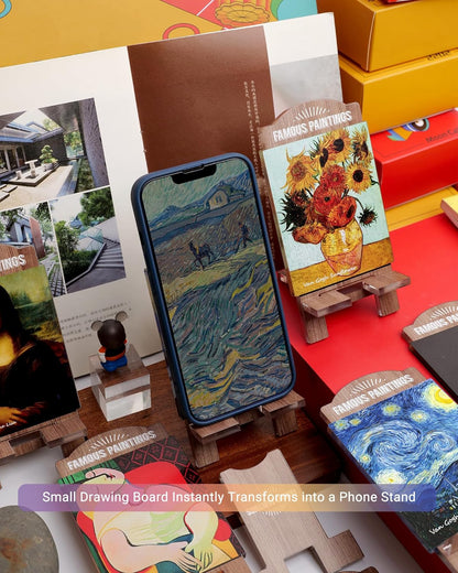 Aesthetic Acrylic Phone Stand – Artistic Desk Holder for Phones, Tablets & E-Readers | Sturdy, Lightweight & Decorative Gift (Water Lilies - Monet)