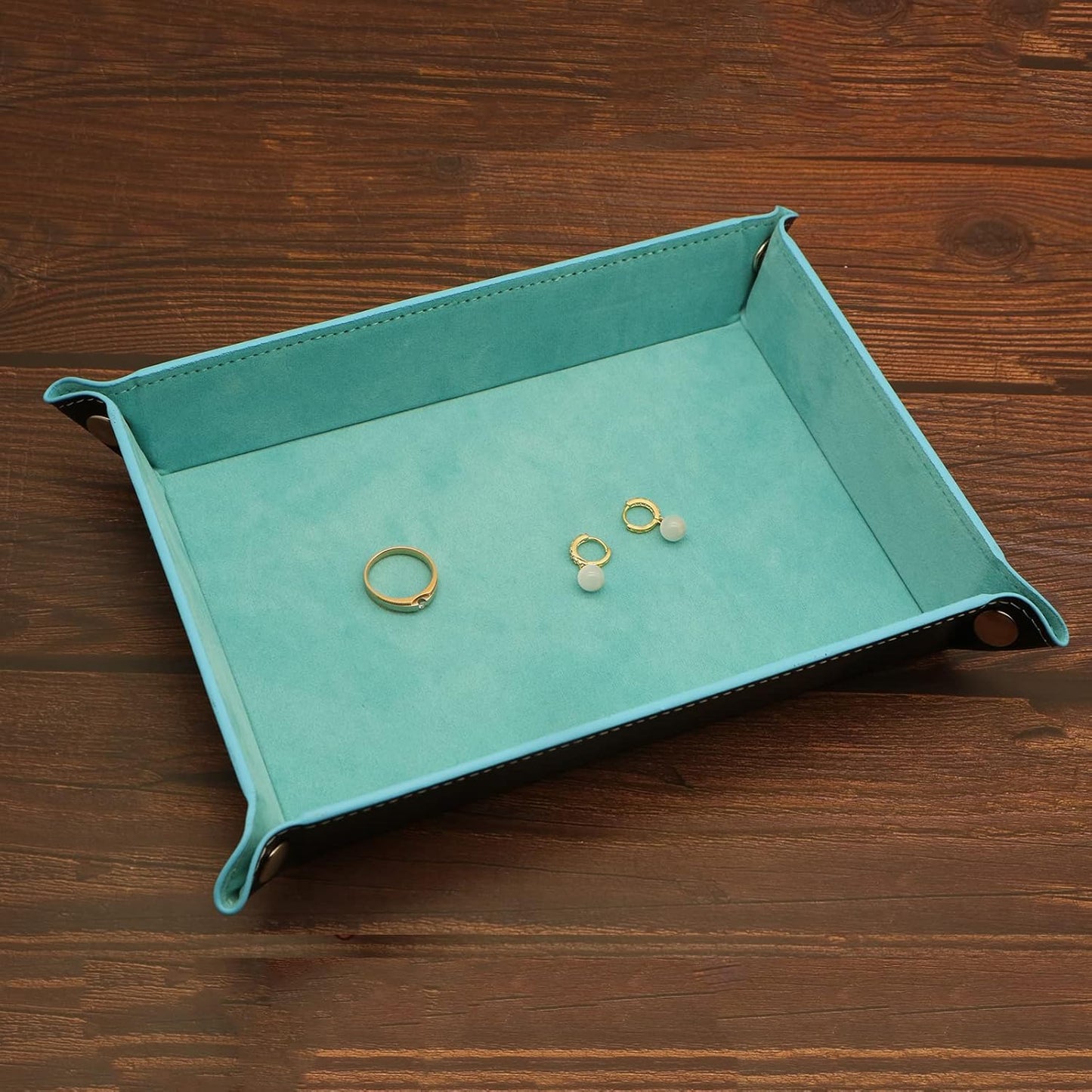 Valet Organizer - Catchall Tray for Jewelry, Wallets, Watches, Keys, Coins, Phones, Glasses - Perfect for Nightstand, Desk, Entryway