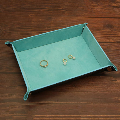 Valet Organizer - Catchall Tray for Jewelry, Wallets, Watches, Keys, Coins, Phones, Glasses - Perfect for Nightstand, Desk, Entryway