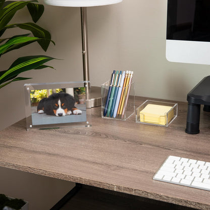 Mind Reader Paper Tray, Desktop Organizer, File Storage, Modern, Office, Acrylic, Clear