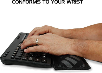 ENHANCE Keyboard Wrist Rest - Keyboard Wrist Support with Memory Foam Pad and Premium Anti-Fray Stitching - Fits Full Size Boards Helps with Pain for PC, Laptop, Office Typing - Galaxy