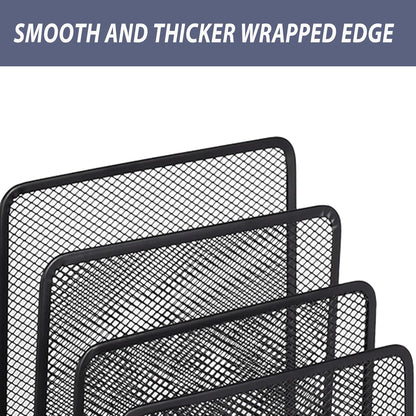 Mail Organizers 2 Pack Metal Mesh Desk Letter Sorter Small Desktop File Holder for Bills Magazines Papers Documents Office Envelopes