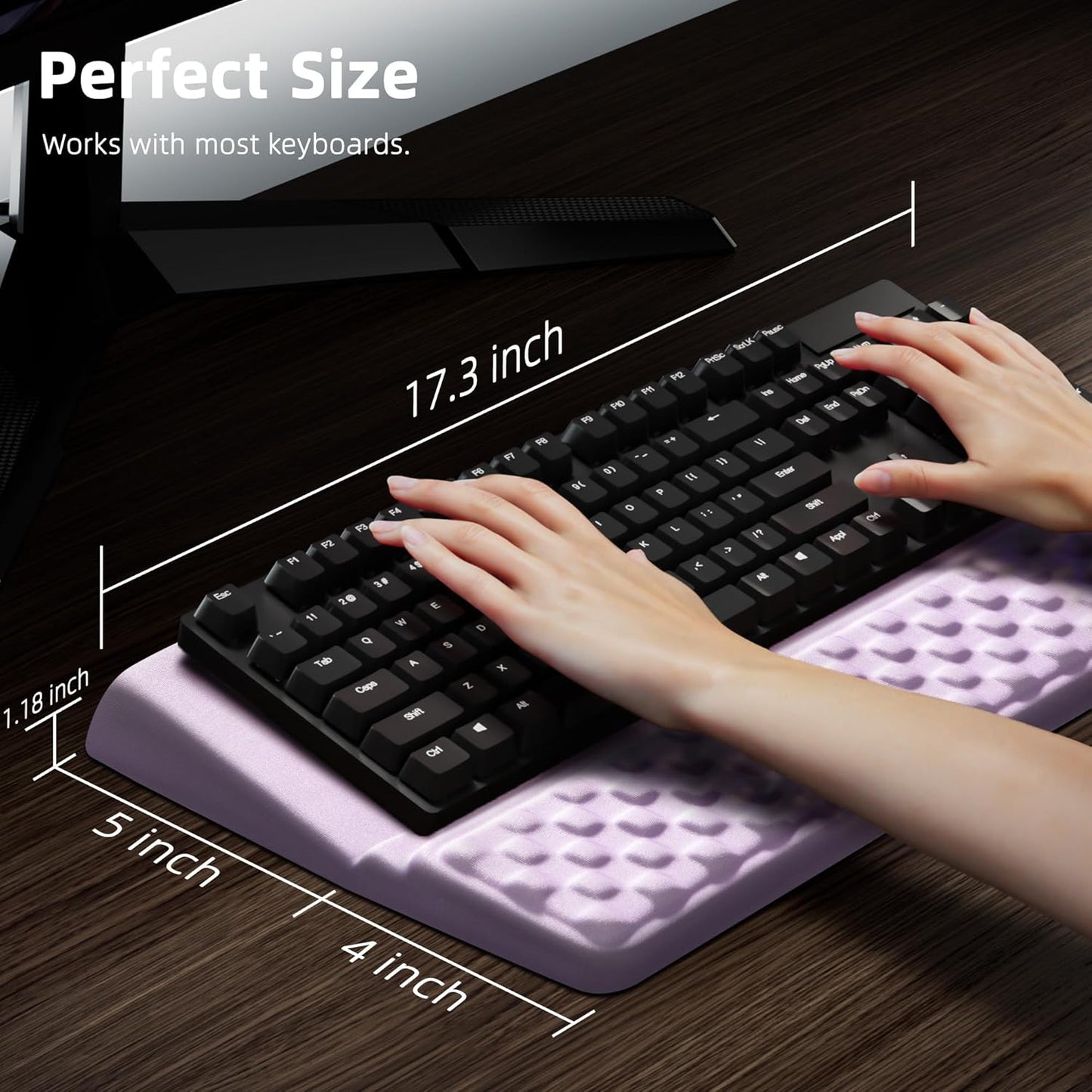 Ospelelf Keyboard Wrist Rest, Comfortable Ergonomic Keyboard Stand Riser Holder for Office Home