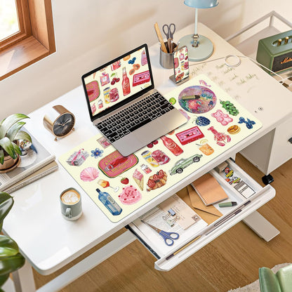 Green Desk Pad and Keyboard Wrist Rest, 3in1 Mousepad + Keyboard Wrist Rest+Mouse Wrist Rest for Home Office Table Computer Cover. (31.5×15.7,Green)