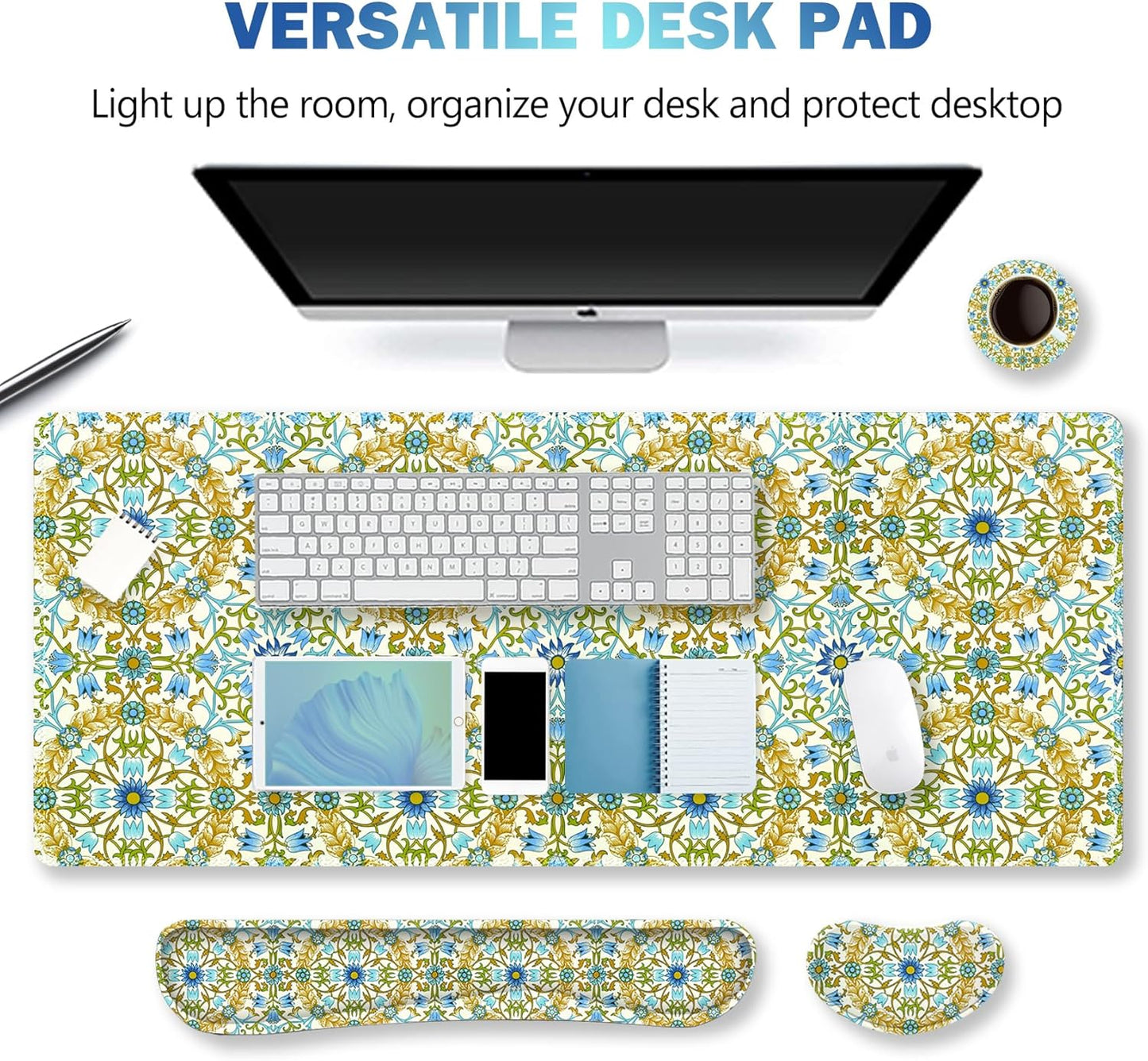 ArtSo Upgraded Wrist Rest Support for Mouse Pad & Keyboard, Ergonomic Gel Mousepad Non-Slip Rubber Base Home,Office Pain Relief, Easy Typing Cushion Neoprene, Soft Memory Foam, Purple Heart Butterfly