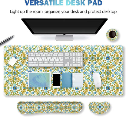 ArtSo Upgraded Wrist Rest Support for Mouse Pad & Keyboard, Ergonomic Gel Mousepad Non-Slip Rubber Base Home,Office Pain Relief, Easy Typing Cushion Neoprene, Soft Memory Foam, Purple Heart Butterfly