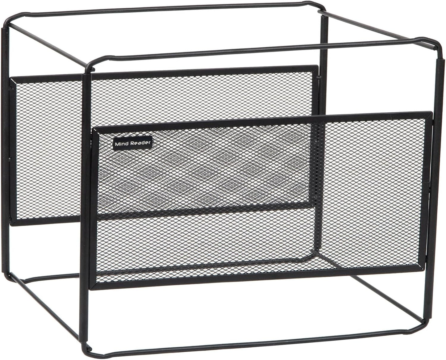 Mind Reader Hanging File Folder Organizer, Desktop Organizer, Storage, Office, Metal Mesh, Silver