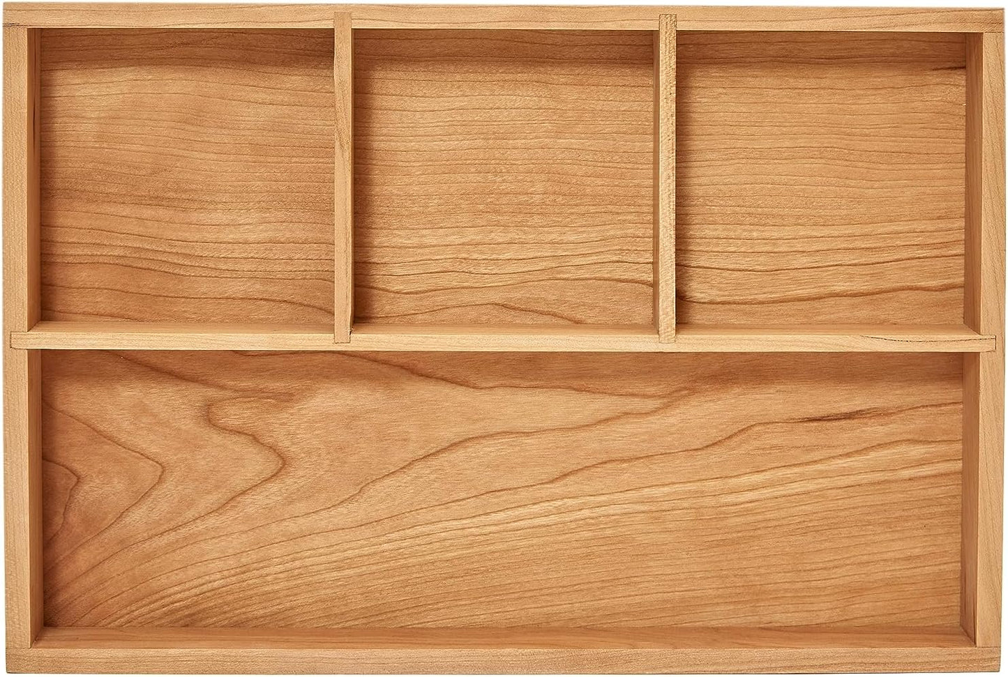 pandapark Wood Organizer Tray,Black Walnut,Desk & Drawer Storage Box (Maple Master)