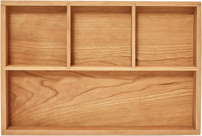 pandapark Wood Organizer Tray,Black Walnut,Desk & Drawer Storage Box (Maple Master)