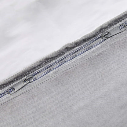 Amazon Basics Under Bed Storage Bags for Clothes and Blankets, Foldable Fabric Zipper Container with Clear Window and Reinforced Handles, Space Saving, 18 x 42 x 6 inches, Gray, 2-Pack