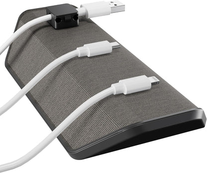 CHARGEWORX Magnetic Cable Organizer – Weighted Non-Adhesive Cord Holder with 3 Magnetic Clips for USB-C, Lightning & MagSafe Cables – Desk, Office & Nightstand Cable Management