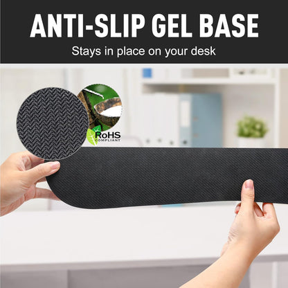 Gimars Upgrade Enlarge Silky and Superfine Fabric Gel Memory Foam Keyboard Wrist Rest Set, Ergonomic Keyboard Mouse Wrist Support for Typing Pain Relief, Comfort for Office, Gaming, Computer