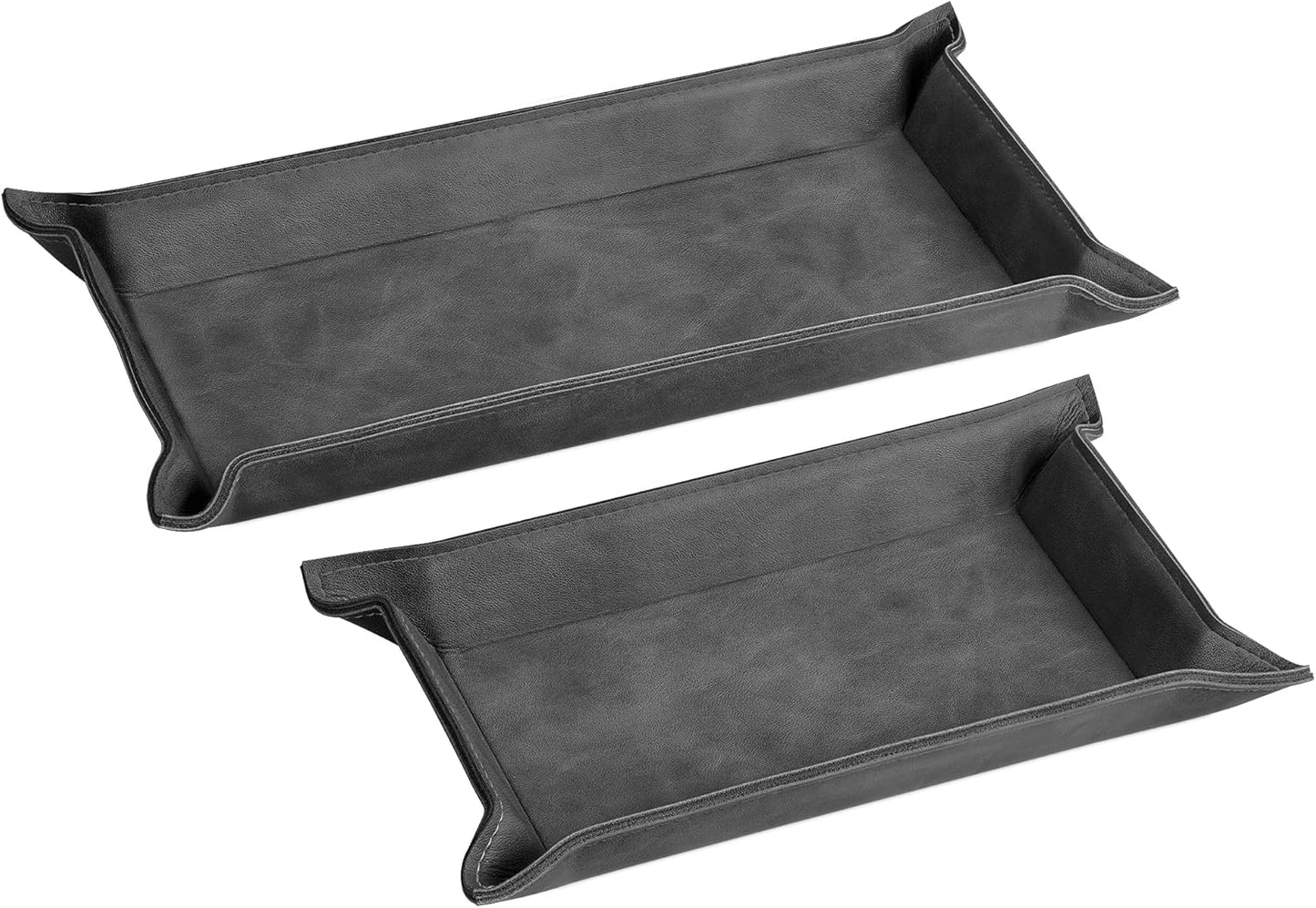 Navaris 2 x Empty Tray for Keys, Coins, Mobile Phones, Jewellery – Entrance Table for Office Bedside Tables