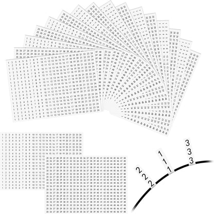 42 Pcs 0.2 x 1.4 Inches Wire Marker Book for Cable Management Synthetic Paper Self Adhesive Coated with Glossy Film Wire Label Stickers Numbered 1-48