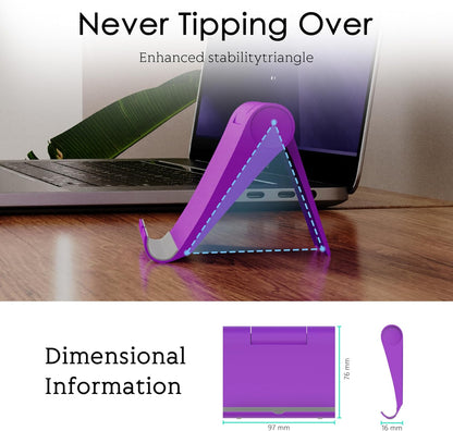 Cell Phone Stand for Desk, Foldable and Adjustable Multi-Angle Holder Dock, Universal Compatibility for Most Phone and Tablet, Portable and Sturdy Design for Office and Home (Pink)