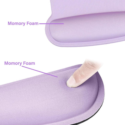 MOSISO Wrist Rest Support for Mouse Pad & Keyboard Set, Ergonomic Mousepad Non-Slip Base Home/Office Pain Relief & Easy Typing Cushion with Neoprene Cloth & Raised Memory Foam, Apricot