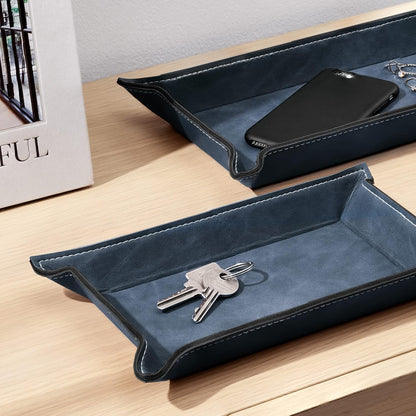 Navaris 2 x Empty Tray for Keys, Coins, Mobile Phones, Jewellery – Entrance Table for Office Bedside Tables